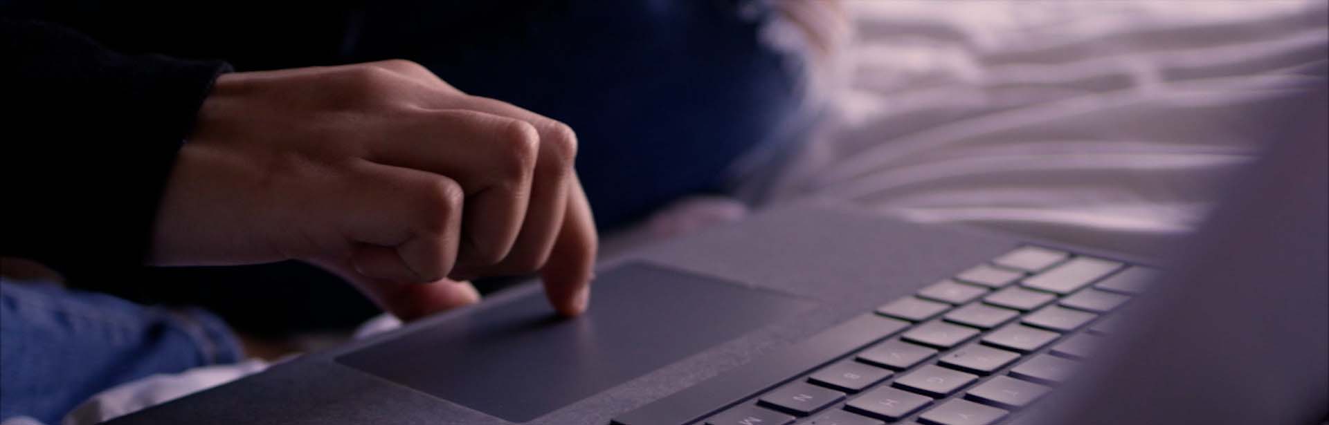 Student on computer writing a personal statement
