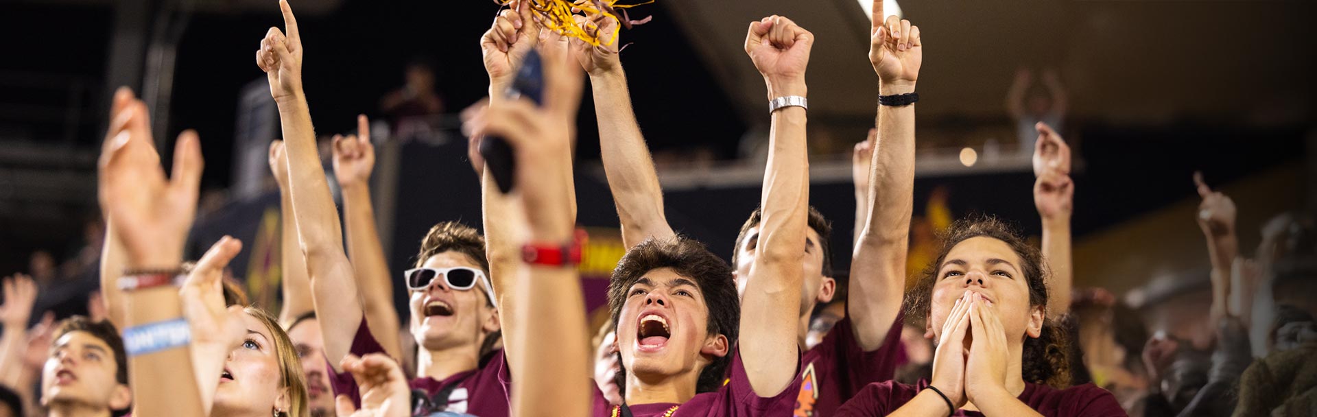 Students at a football game